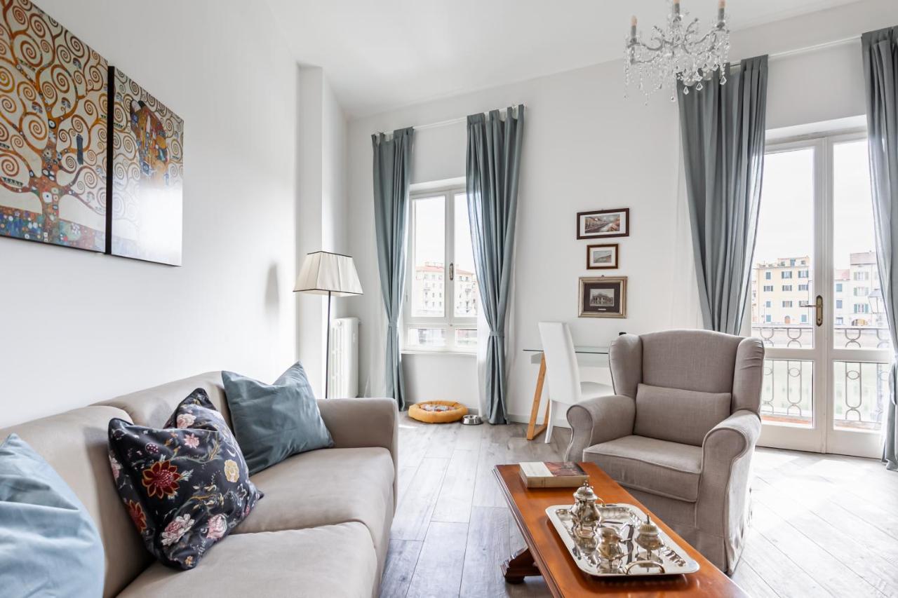 Lungarno Elegant Apartment With Panoramic Balcony 피사 외부 사진